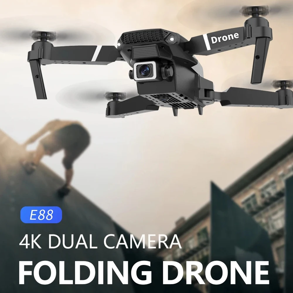 Professional Drone E88 4K Wide - Drone Camera Wide Angle review and price